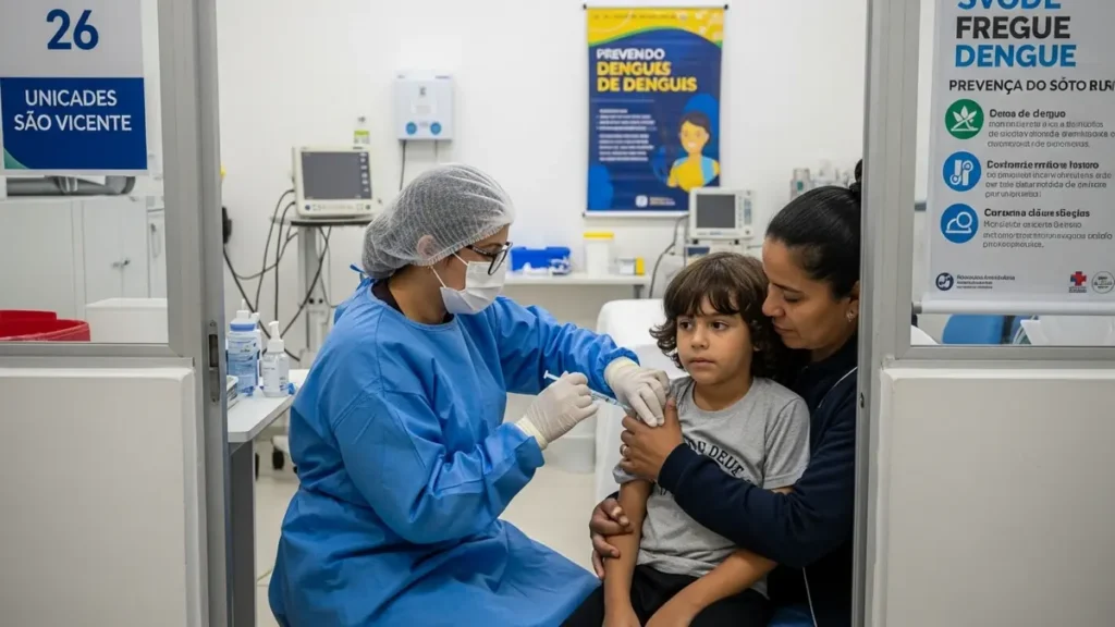 Vacina da dengue nas 26 unidades de saúde de São Vicente