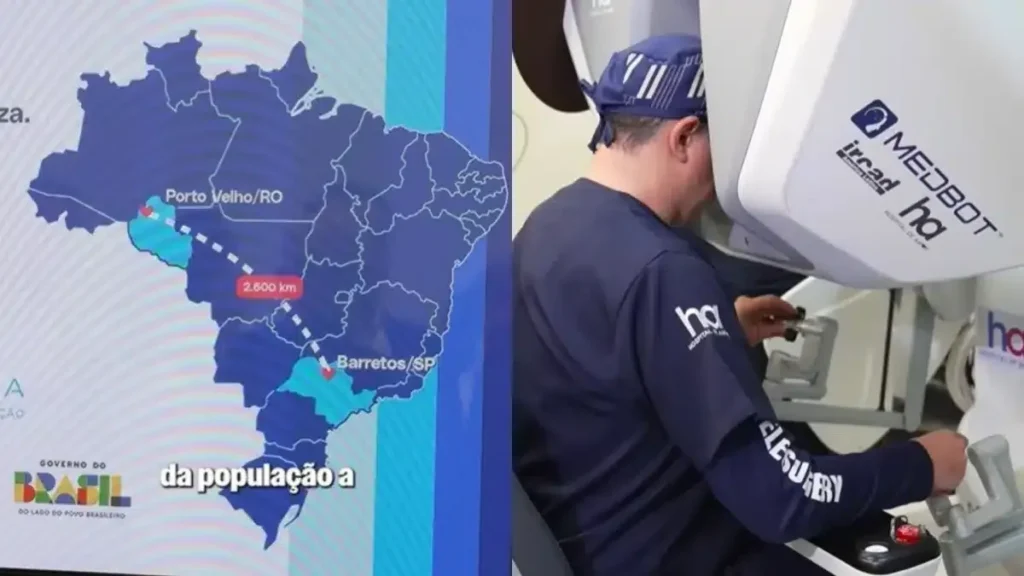SUS faz 1ª telecirurgia robótica oncológica a 2.700 km SUS faz 1ª telecirurgia robótica oncológica a 2.700 km